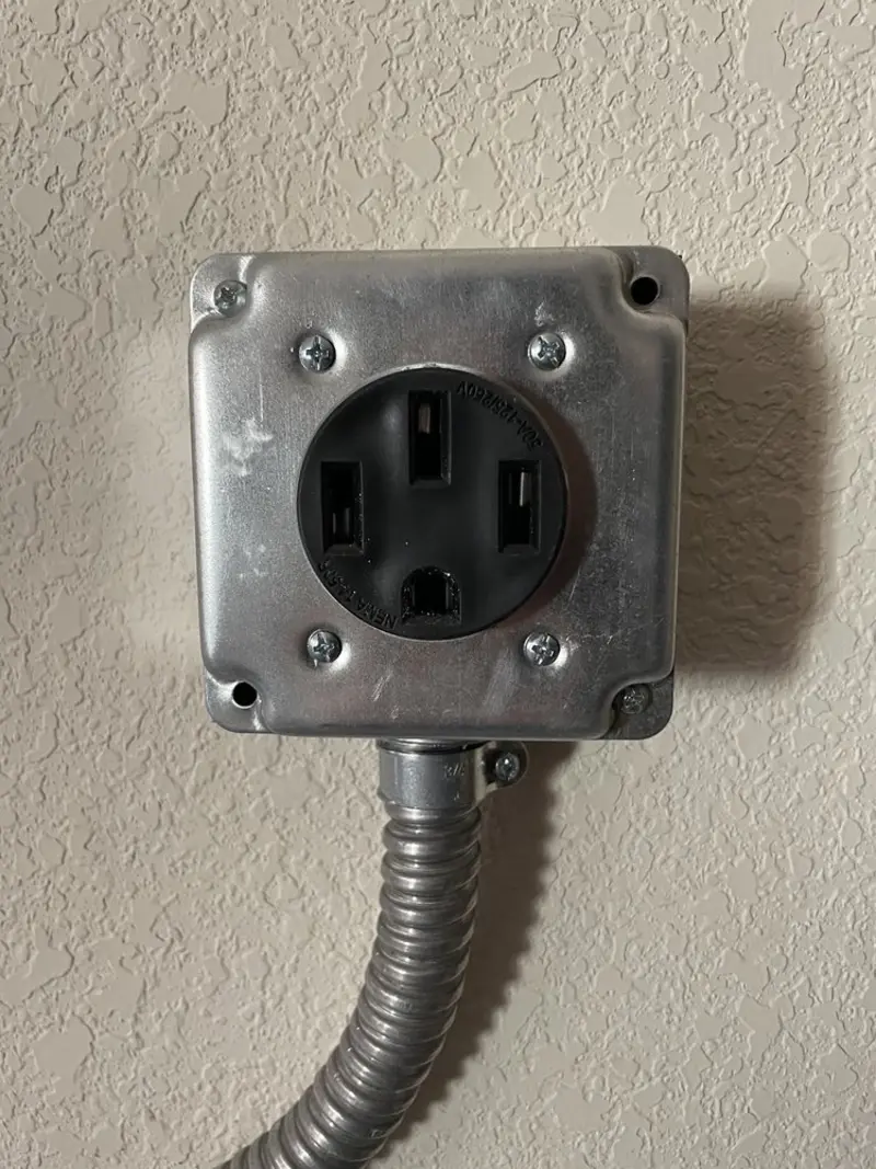 NEMA 14-50 outlet installed for Smart Home Electrical in Cornelius